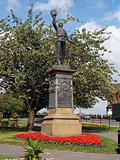Lancashire Fusiliers War Memorial at Whitehead Gardens Lancashire Fusiliers, Tower Gardens.jpg