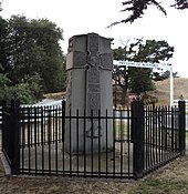 Monument marking the landing place of Serra in Monterey, California. Landing place of Father Junipero Serra (cropped).JPG