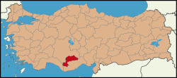 Latrans-Turkey location Karaman.svg