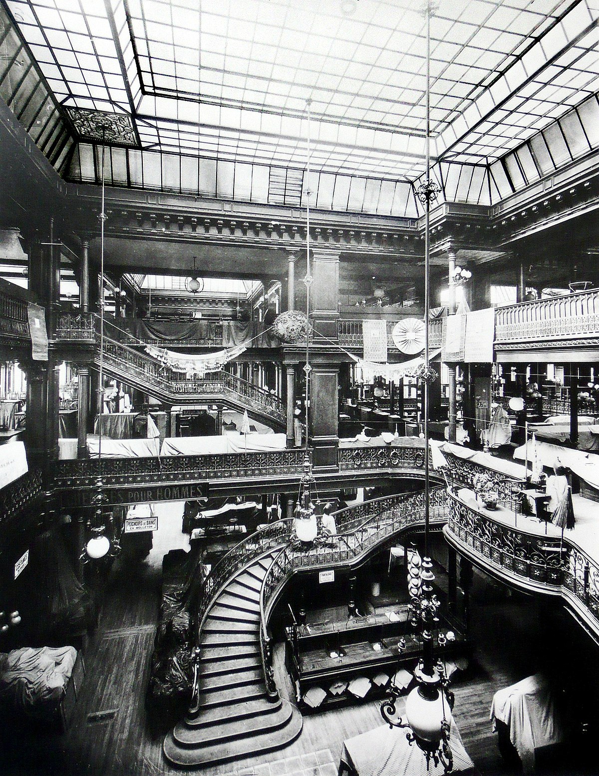 France, Paris, interior of the big store Le Bon Marche Stock Photo