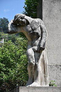Le Remords : Elément du Monument à Michel Servet (1908-1911), Vienne, Jardin public