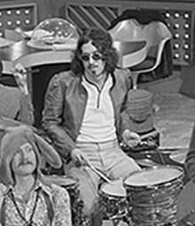Smith on drums with the Bonzo Dog Doo-Dah Band in 1968
