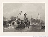 History of a Fishing Boat, no. 2: La Pêche, incisione di Jazet, 1856