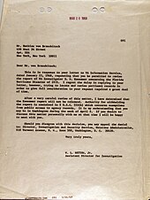 Letter Letter, Rettew to von Brauchtisch, RE release of Kennamer Report, March 26, 1968.jpg