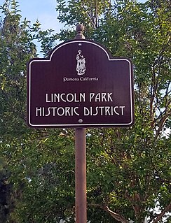 Lincoln Park Historic District (Pomona, California) United States historic place