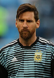 Messi with Argentina at the 2018 FIFA World Cup