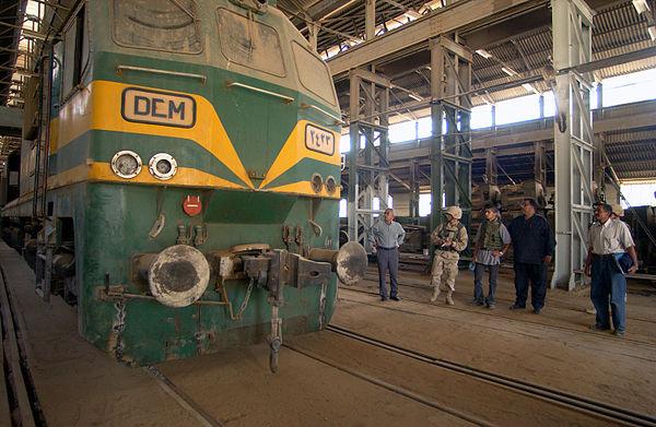 Image: Locomotive in downtown Baghdad, Iraq
