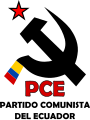 Emblema del Partíu Comunista del Ecuador.