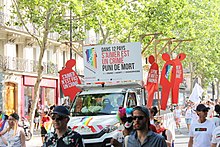 "Love is not a crime" signs at Paris Pride 2019 Love is not a crime, Paris Pride 2019.jpg