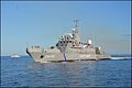 Mauricijská hlídková loď MCGS Valiant patřící k indické třídě Sarojini Naidu