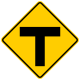 Zeichen W1-4 T-Kreuzung