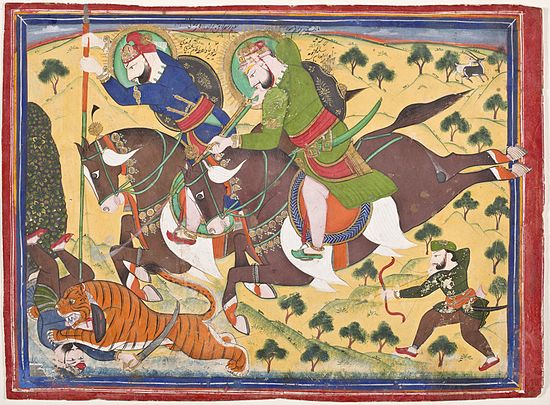 Maharao Ram Singh II of Kota (reigned 1828–1866) Hunting with Maharao Ram Singh of Bundi (reigned 1828–1866)