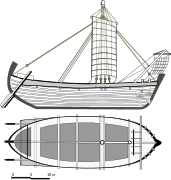 Mahdia shipwreck boat, plan