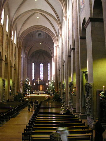 The main nave of the cathedral