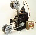 A manual film projector
