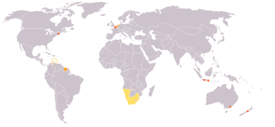 Carte du monde sur la diffusion du néerlandais