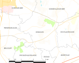 Mapa obce Grangues