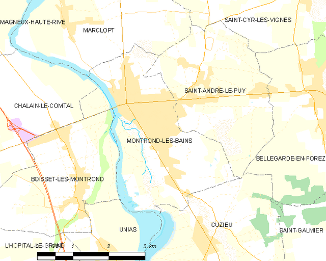 Montrond-les-Bains - Localizazion