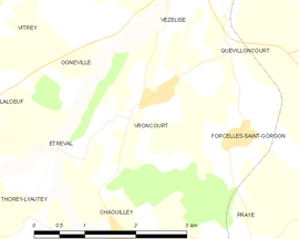Mapa obce Vroncourt