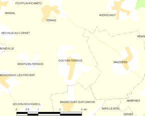 Poziția localității Gouy-en-Ternois
