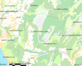 Mapa obce Dingy-Saint-Clair