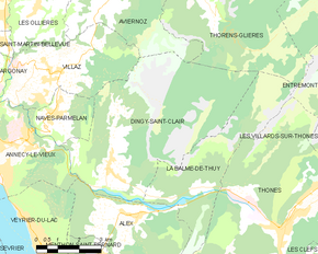 Poziția localității Dingy-Saint-Clair