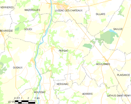Mapa obce Persac