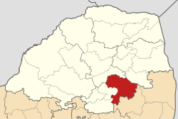 Map of Limpopo with Fetakgomo/Tubatse highlighted