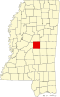 Mapa Mississippi se zvýrazněním Leake County.svg