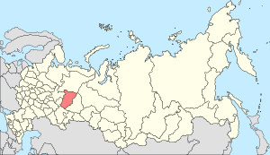 Пермський край на карті суб'єктів Російської Федерації
