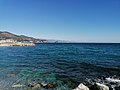 Mar Ligure, isola di Bergeggi e costa di Ponente verso Genova visti dal molo vecchio - Noli.jpg