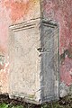 English: Grave altar for Sabina, her husband Aelius Tertius and their son Castus (CIL III 4852) Deutsch: Grabaltar für Sabina, ihren Mann Aelius Tertius und den Sohn Castus (CIL III 4852)
