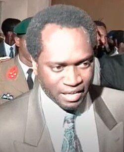 Melchior Ndadaye speaking to RTNB at Bujumbura airport.jpg