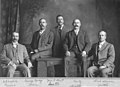 Members of the Asphalt Paving Co- WR Nichols, George Savage, James R Sterritt, Goetz and Fred Sherman, approximately 1908 (INDOCC 1748).jpg