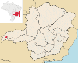 Kaart van União de Minas