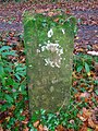 A milestone at the entrance to Montgreenan Mains.