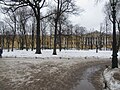 Mothers' rally. St. Petersburg, 2019-02-10. Police cars near the Admiralty building.