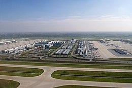 Flughafen München mit Terminal 1, Terminal 2 und München Airport Center