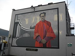 Mural of Monsignor Hugh O'Flaherty in Killarney, Ireland.jpg