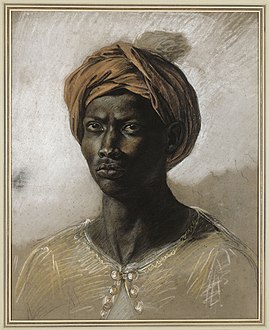 Nègre au turban, E. Delacroix, XIXe siècle.