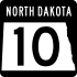 North Dakota Highway 10 Markierung