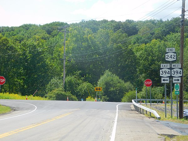 NY 242 at the junction with NY 394 in Coldspring