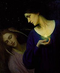 Daughter night. Mary l. Macomber, "Night and her daughter Sleep", 1902 г..