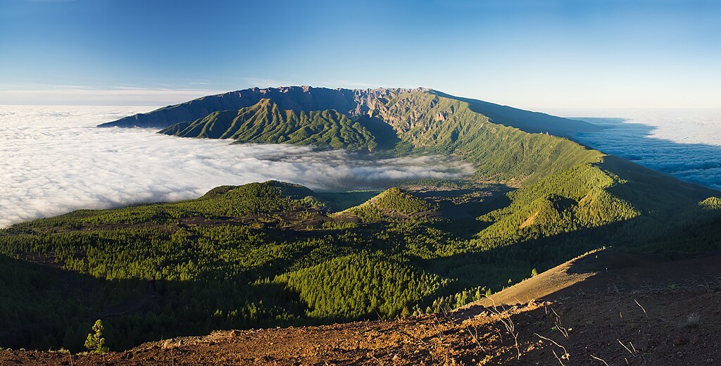 Northern Part of La Palma viewed from Pico Birigoyo in 2014