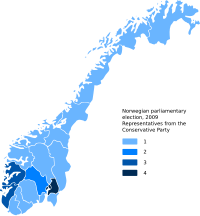 Norwegian parliamentary election 2009 map H reps.svg