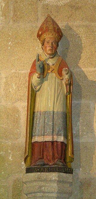La statue de saint Armel.