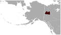 Ogilvie Mountains Collared Lemming Dicrostonyx nunatakensis distribution map 2.png
