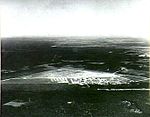 Estação de Bundaberg, casa da Escola de Treino de Voo de Serviço N.º 8, fotografada de um Avro Anson em 1944