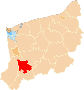 Poloha powiatu v rámci Západopomoranského vojvodstva