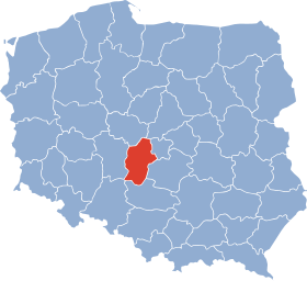 Placering af Sieradz Voivodeship